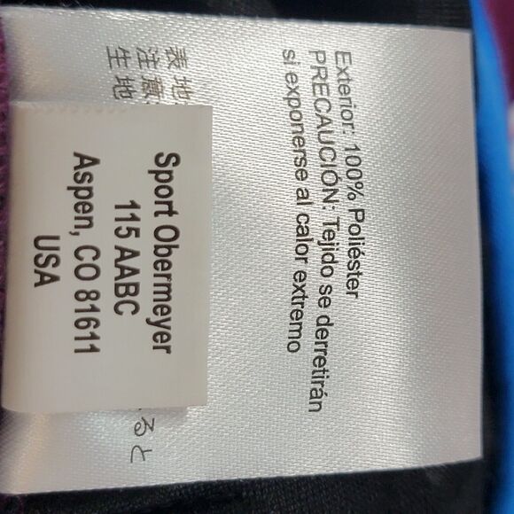 Obermeyer Boulder Fleece Jacket Girls Large Purple Teal Outdoor School Warm - Picture 10 of 16